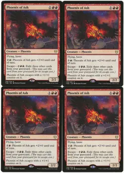 MTG Phoenix of Ash x4 Theros Beyond Death Rare NM Playset - Image 1