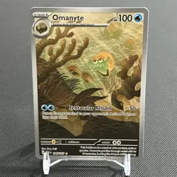 Pokemon TCG Omanyte Illustration Rare Card #180/165 Scarlet and Violet 151 - Image 1