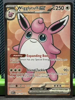 Pokemon TCG Wigglytuff EX Full Art Ultra Rare Holo Card 187/165 NM - Image 1