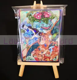 Pokemon - Charizard Blastoise Venusaur Foil Card Sleeves 66mm X 91mm 60ct - Image 1