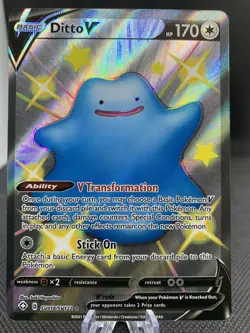 Ditto V SV118/SV122 Shining Fates englisch Shiny Full Art Pokemon Card Holo Rare - Image 1