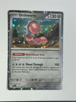 Pokemon TCG - Orthworm - 151/193 - 2023 - Paldea Evolved - Cosmo Holo Rare - Image 2