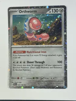 Pokemon TCG - Orthworm - 151/193 - 2023 - Paldea Evolved - Cosmo Holo Rare - Image 4