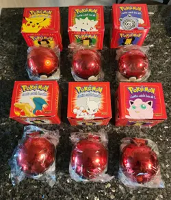 New Sealed Pokemon 23k Burger King Gold Plated Trading Card Set RED Lot Of 6 - Image 1
