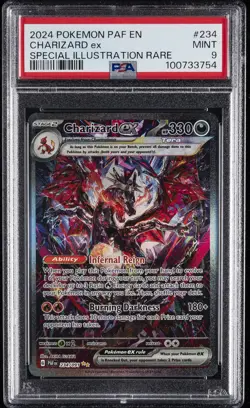 2024 POKEMON PAF EN-PALDEAN FATES SPECIAL ILLUSTRATION RARE CHARIZARD EX PSA 9 - Image 1