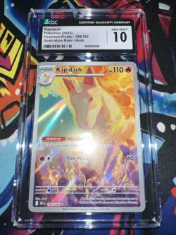 CGC 10 Rapidash 189/182 Illustration Rare Destined Rivals Pokemon TCG - Image 1