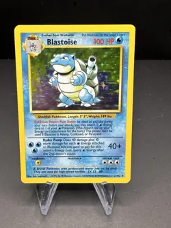 Pokemon TCG Blastoise Holo Unlimited Rare Card Base Set 2/102 - Image 1