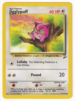 Jigglypuff 77/130 - Base Set 2 - LP Common - Pokemon TCG - Image 1