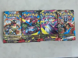 Pokemon TCG - Mega Evolutions - 4X Single Packs - Artset - In Hand - Image 1