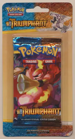 Pokemon HS Triumphant Blister Booster Pack Magmortar Artwork FACTORY SEALED!! - Image 1
