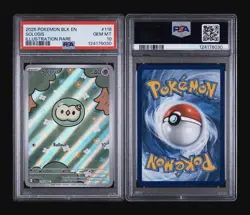 2025 POKEMON SOLOSIS 118/86 “Booger Mew” BLACK BOLT ILLUSTRATION RARE PSA 10! - Image 3
