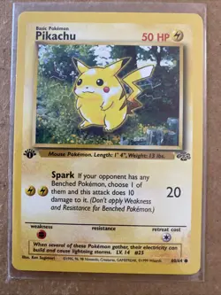 Pokemon Pikachu TCG Jungle Card 60/64 1st Edition Never Played Near Mint - Image 1