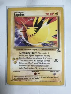 Pokemon TCG Zapdos Wizards Black Star Promos 23 Regular Promo Promo - Image 1