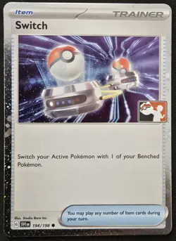 Switch 194/198 Play! Prize Pack Series 3 Cosmos Holo Pokemon Trading CG 2023 NM - Image 1