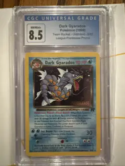 CGC 8.5 Dark Gyarados Team Rocket Holo 8/82 Prerelease Promo Pokemon Card - Image 1