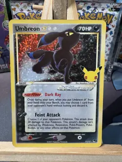 Pokemon Umbreon TCG Gold Star 17/17 Celebrations 25th Anniversary NM - Image 1