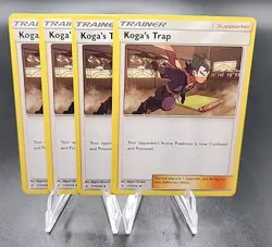 X4 Sun & Moon Unbroken Bonds #177/214 Koga's Trap Pokemon Trainer Playset - Image 1