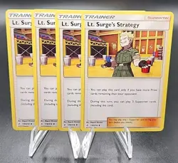 X4 Sun & Moon Unbroken Bonds #178/214 Lt. Surge's Strategy Pokemon Playset - Image 1