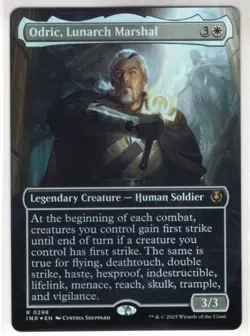 MTG Innistrad Remastered Foil Borderless Card #298 Odric, Lunarch Marshal - Image 1