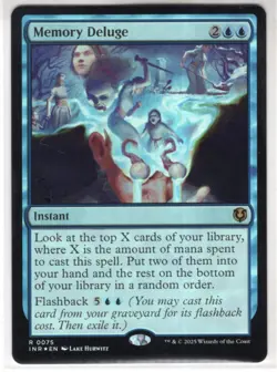 MTG Innistrad Remastered Foil Card #75 Memory Deluge - Image 1