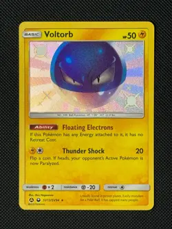 Voltorb SV13/SV94 Holo Pokemon Card Hidden Fates Baby Shiny - Image 1