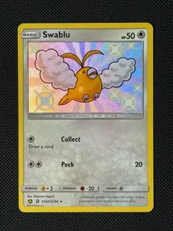 Swablu SV42/SV94 Holo Pokemon Card Hidden Fates Baby Shiny - Image 1