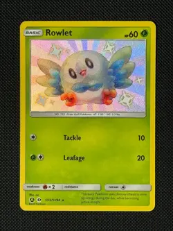 Rowlet SV2/SV94 Holo Pokemon Card Hidden Fates Baby Shiny - Image 1