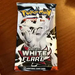 NEW Pokemon TCG 10 white flare Card Booster Pack Sealed ETB 65 Sleeves Energy - Image 2