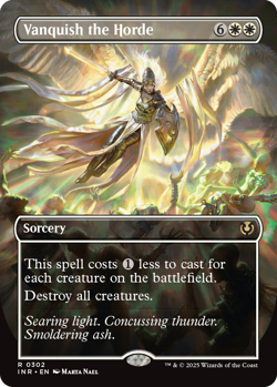 MTG Innistrad Remastered Borderless Card #302 Vanquish the Horde - Image 1