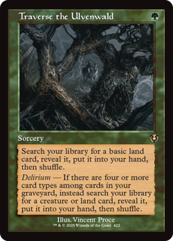 MTG Innistrad Remastered Retro Frame Card #422 Traverse the Ulvenwald - Image 1