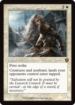 MTG Innistrad Remastered Retro Frame Card #351 Thalia, Heretic Cathar - Image 1