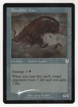 MTG Innistrad Remastered Foil Retro Frame Card Abundant Maw - Image 1