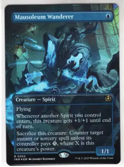 MTG Innistrad Remastered Foil Borderless Card #305 Mausoleum Wanderer - Image 1