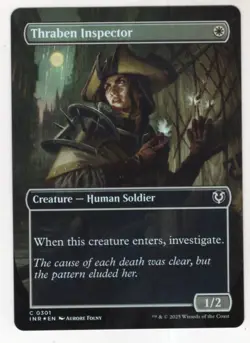 MTG Innistrad Remastered Foil Borderless Card #301 Thraben Inspector - Image 1