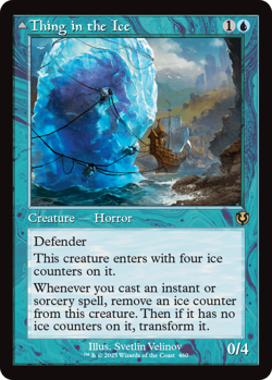 MTG Innistrad Remastered Retro Frame Card #460 Thing in the Ice - Image 1