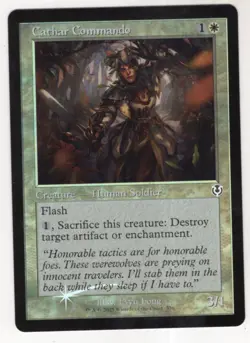 MTG Innistrad Remastered Foil Retro Frame Card Cathar Commando - Image 1