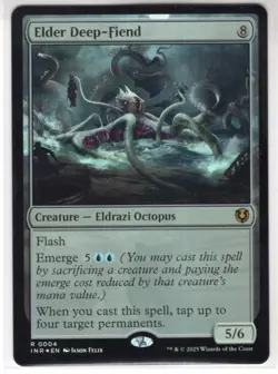 MTG Innistrad Remastered Foil Card #4 Elder Deep-Fiend - Image 1