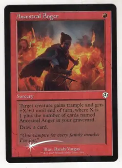 MTG Innistrad Remastered Foil Retro Frame Card Ancestral Anger - Image 1