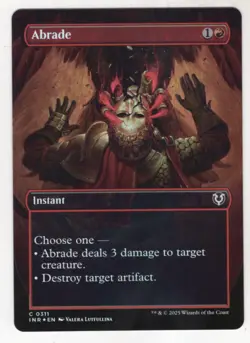 MTG Innistrad Remastered Foil Borderless Card #311 Abrade - Image 1