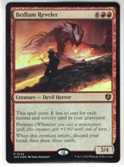 MTG Innistrad Remastered Foil Card #142 Bedlam Reveler - Image 1