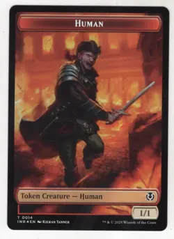MTG Innistrad Remastered Foil Double Sided Token Card #14/24 Human / Chandra - Image 1