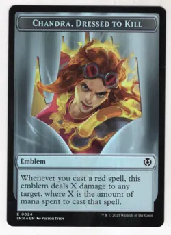 MTG Innistrad Remastered Foil Double Sided Token Card #14/24 Human / Chandra - Image 2