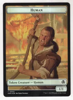 MTG Innistrad Remastered Foil Double Sided Token Card #2/4 Human / Spirit - Image 1