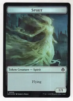 MTG Innistrad Remastered Foil Double Sided Token Card #2/4 Human / Spirit - Image 2