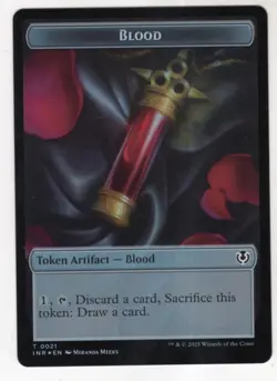 MTG Innistrad Remastered Foil Double Sided Token Card #10/21 Zombie / Blood - Image 2