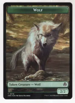 MTG Innistrad Remastered Foil Double Sided Token Card #18/23 Wolf / Arlinn - Image 1