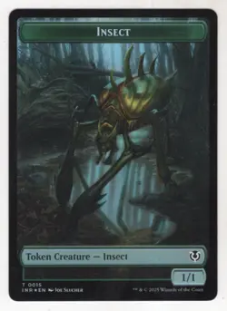 MTG Innistrad Remastered Foil Double Sided Token Card #15/16 Insect / Spider - Image 1