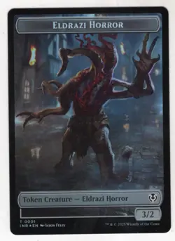 MTG Innistrad Remastered Foil Double Sided Token Card #1/22 Eldrazi / Clue - Image 1