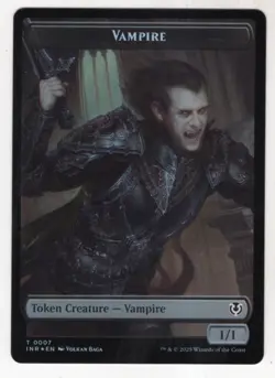 MTG Innistrad Remastered Foil Double Sided Token Card #7/21 Vampire / Blood - Image 1
