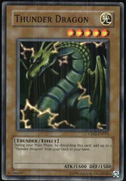 Yu-Gi-Oh! - Champion Pack: Game 2 Yugioh Thunder Dragon 2007 CP02-EN015 Unlimite - Image 1